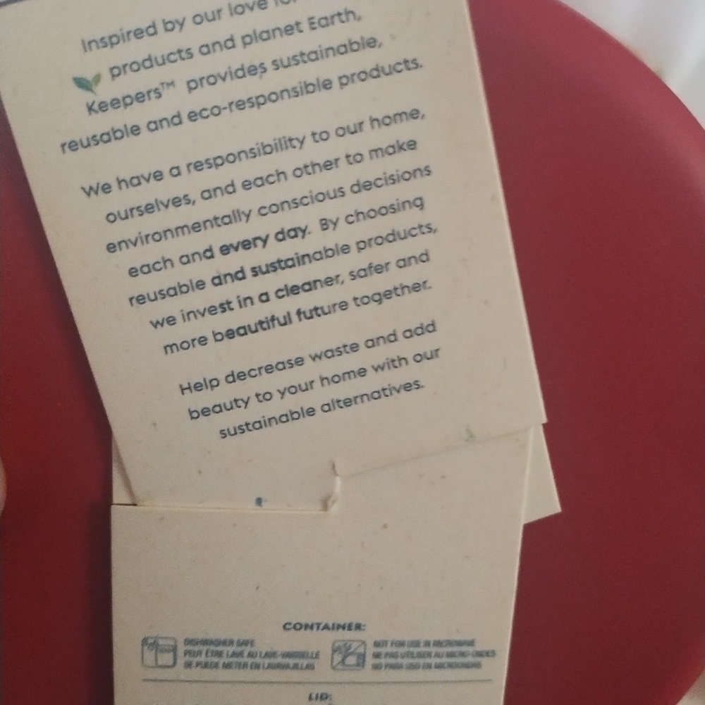 Red Bamboo Fiber Storage Containers - Picture 14 of 16